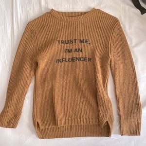 Zara Sweater ‘Trust me I’m an influencer’ Boys size 8